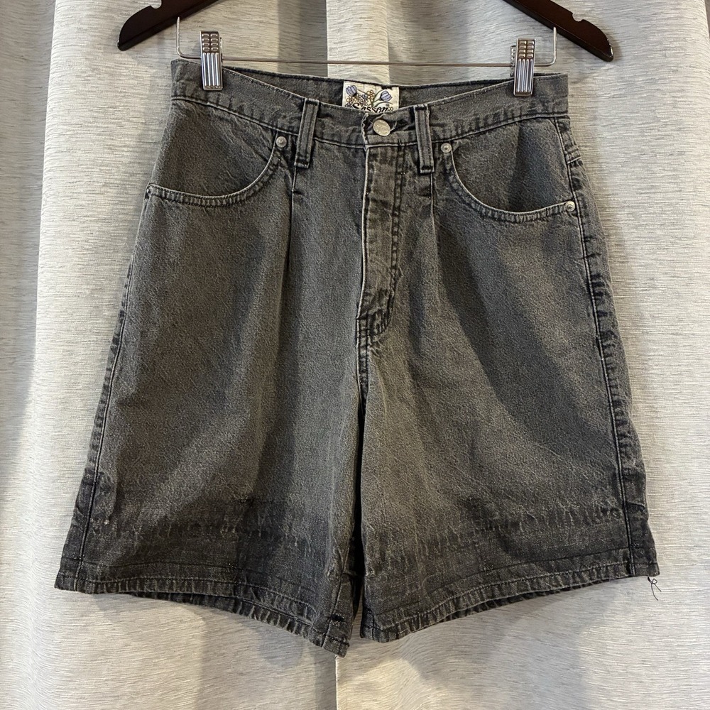 Vintage Sasson Denim‎ Jean Shorts Women's Size 10 Faded Black